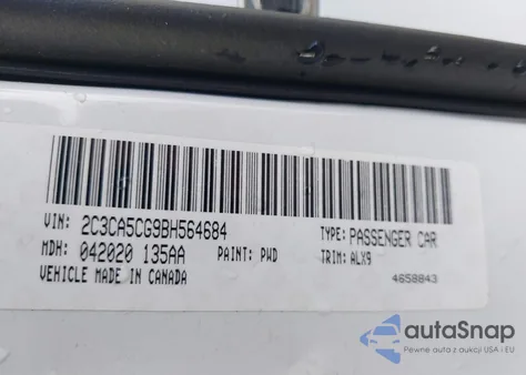 2011 Chrysler 300 Limited из США, поврежденный, VIN 2C3CA5CG9BH564684